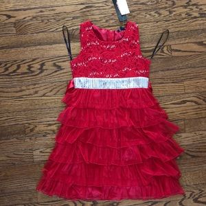 red kids dress